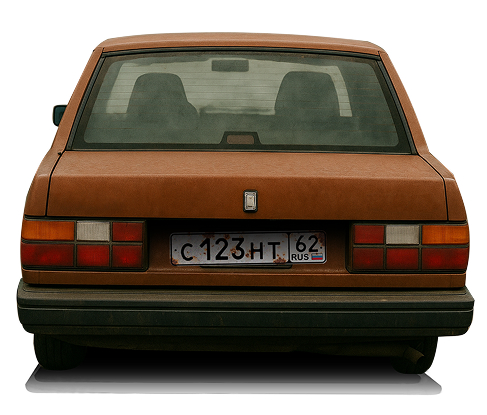 Старенький оранжевый вольво